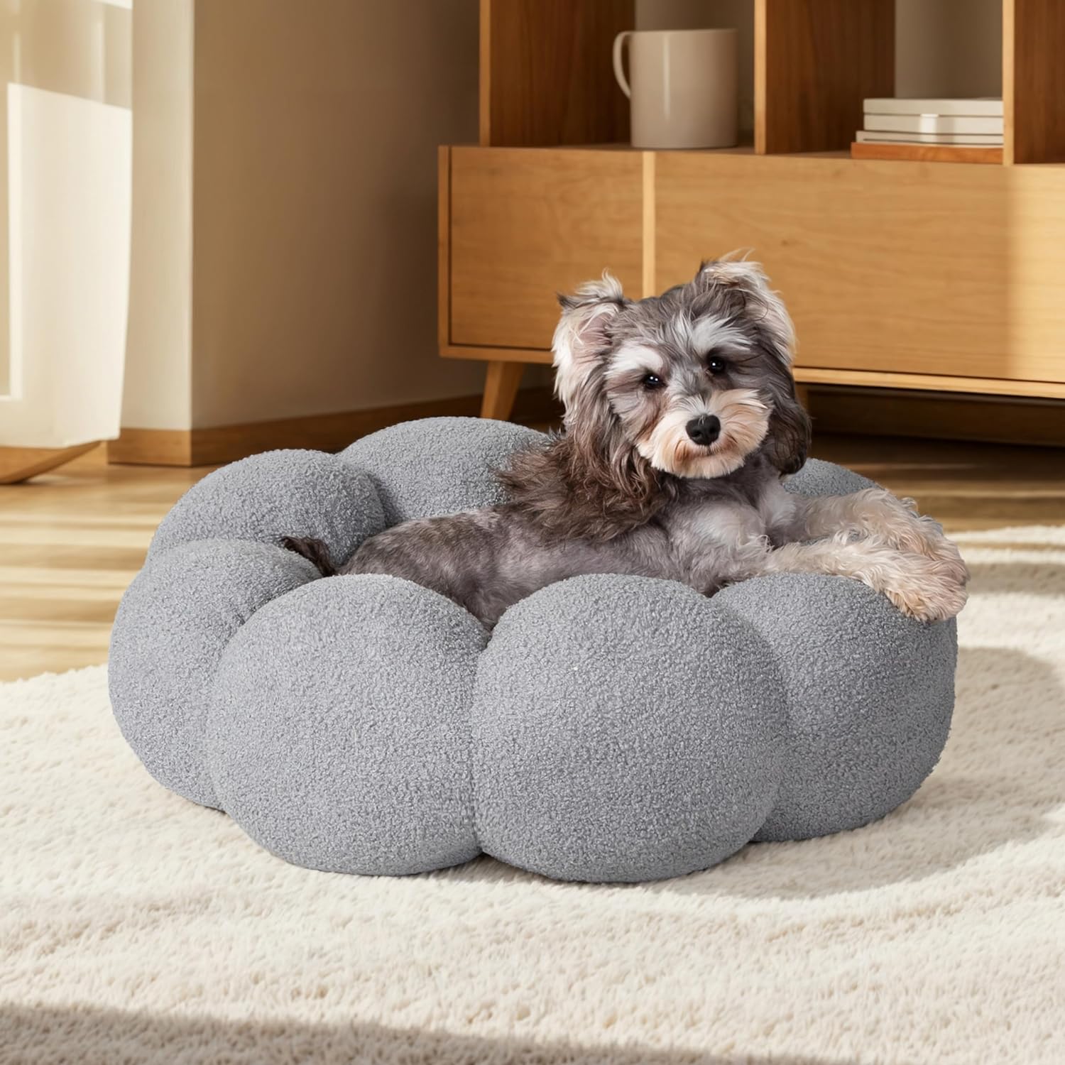 Sherpa Cloud Donut Pet Bed